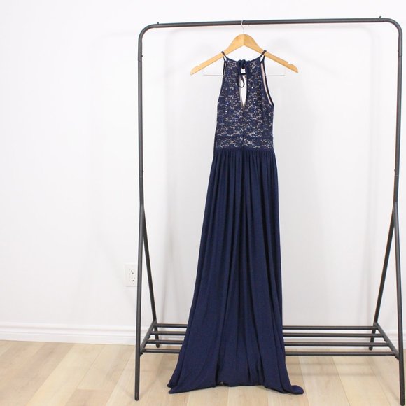 *Laura Navy Backless Maxi Dress - Picture 5 of 9